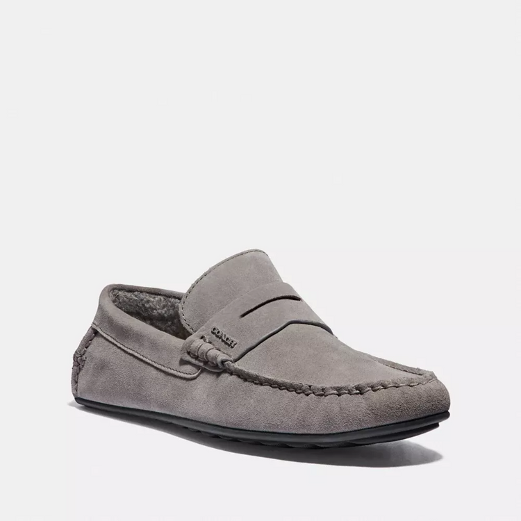 Coach Men's Suede Slipper Heather Grey FG3210 - APLAZE