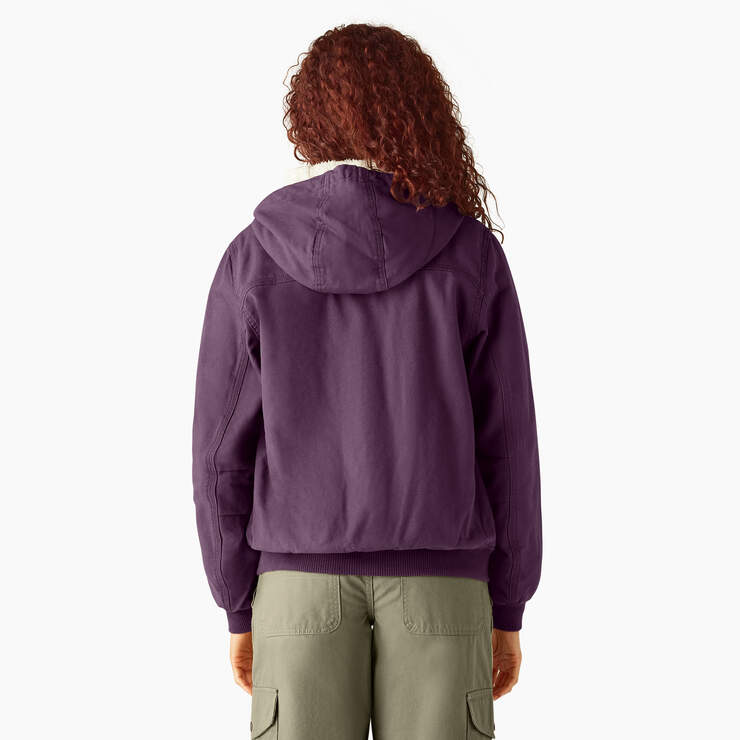 Dickies Women’s Fleece Lined Duck Canvas Jacket Plum Perfect FJ700J56