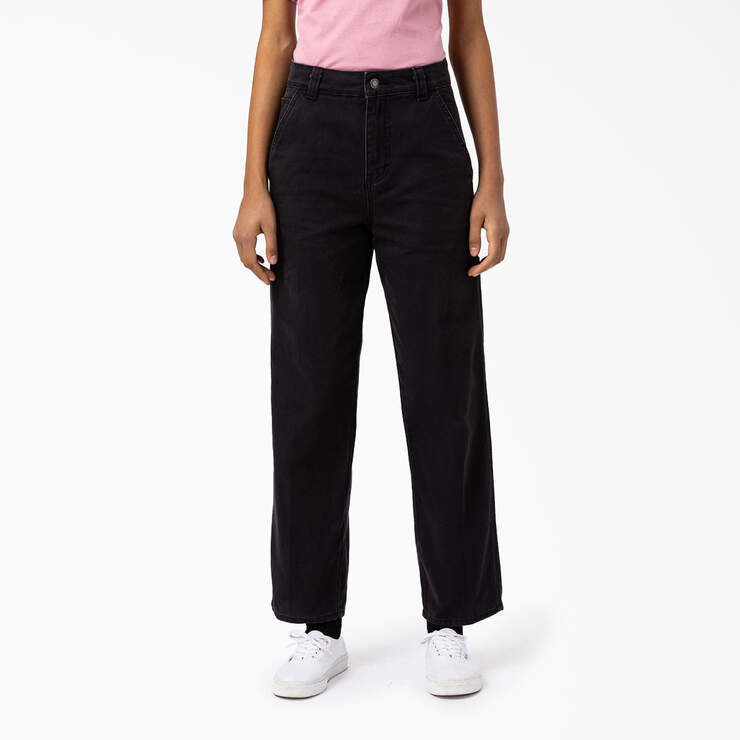 Dickies Women’s Regular Fit Duck Pants Stonewashed Black FPR05SBK