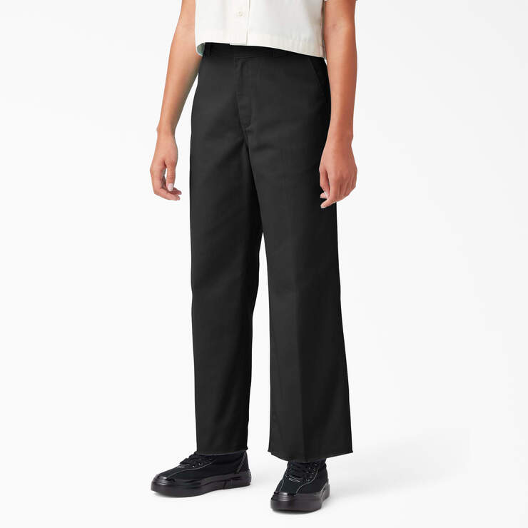 Dickies Women’s Regular Fit Cropped Pants Rinsed Rinsed Black FPR10RBK
