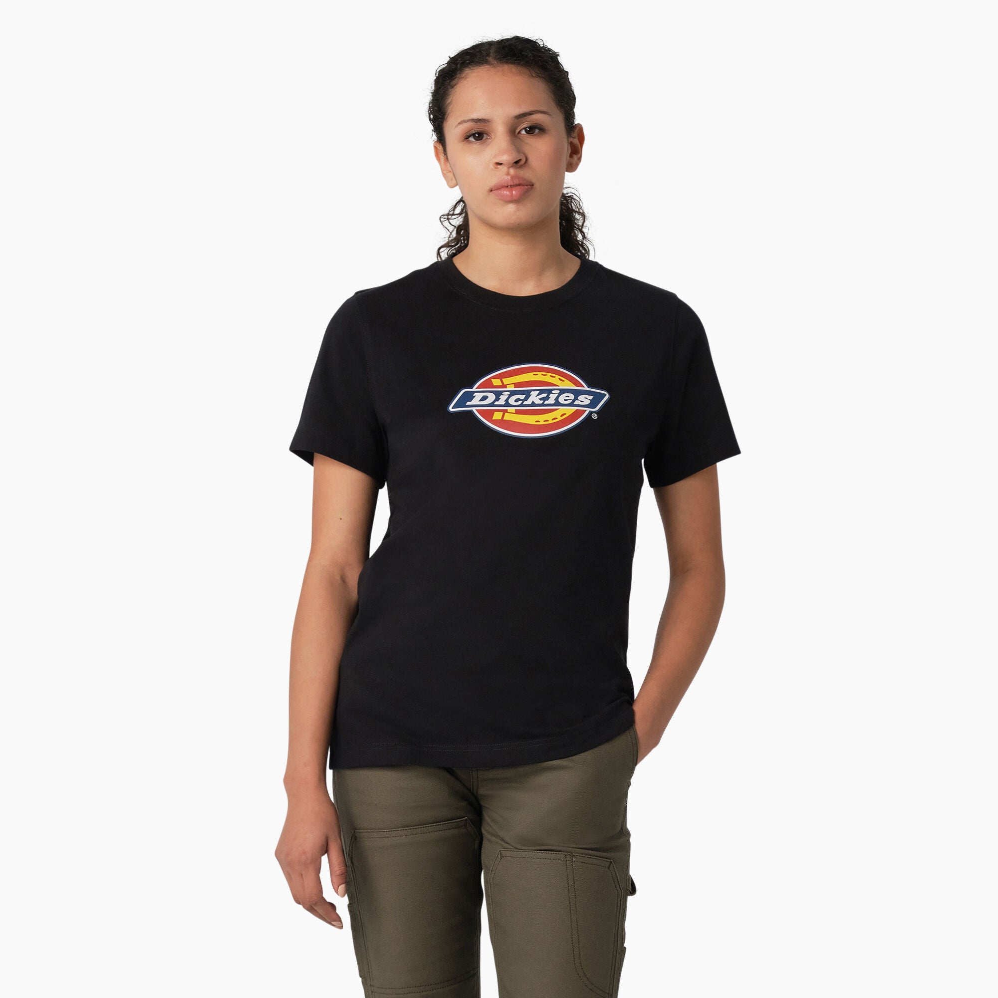 Dickies Women’s Heavyweight Logo T-Shirt Black FS47RKBK