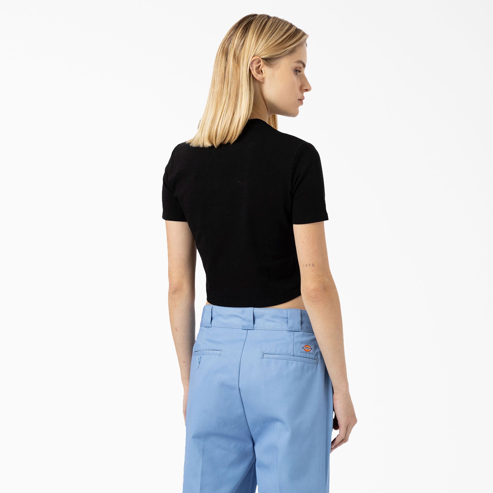 Dickies Women’s Maple Valley Logo Cropped T-Shirt Black FSR14KBK