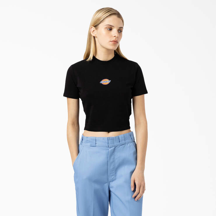 Dickies Women’s Maple Valley Logo Cropped T-Shirt Black FSR14KBK