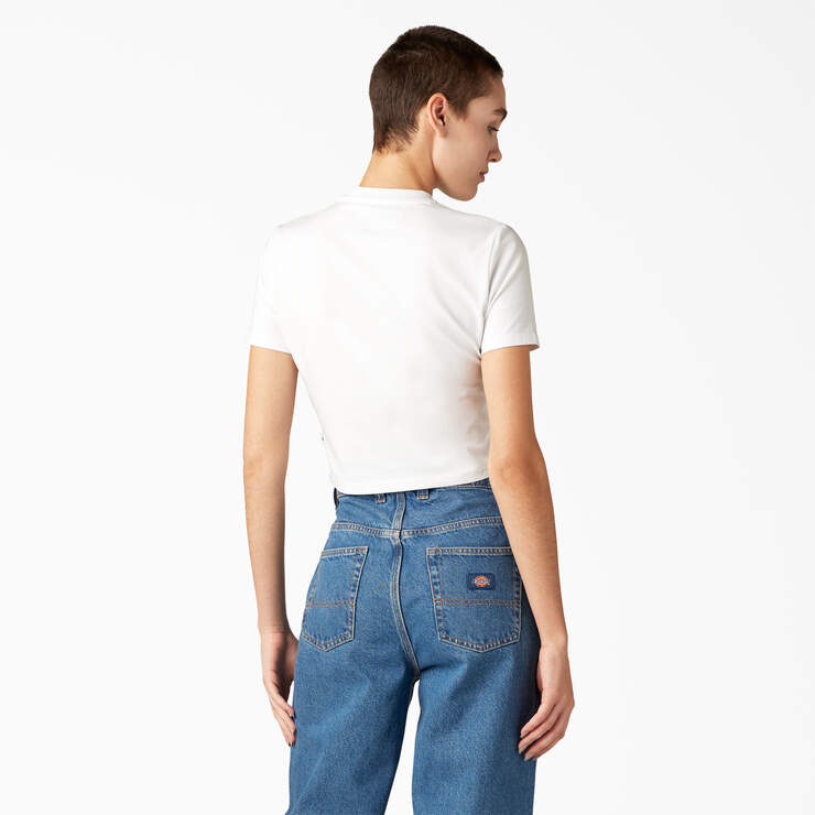Dickies Women’s Maple Valley Logo Cropped T-Shirt White FSR14WH