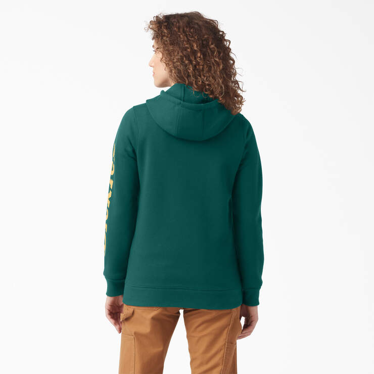 Dickies Women’s Water-Repellent Sleeve Logo Hoodie Forest FW202FT