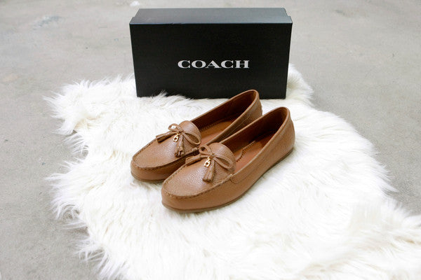 Coach Women's Coh Leather Loafer Brown G2705