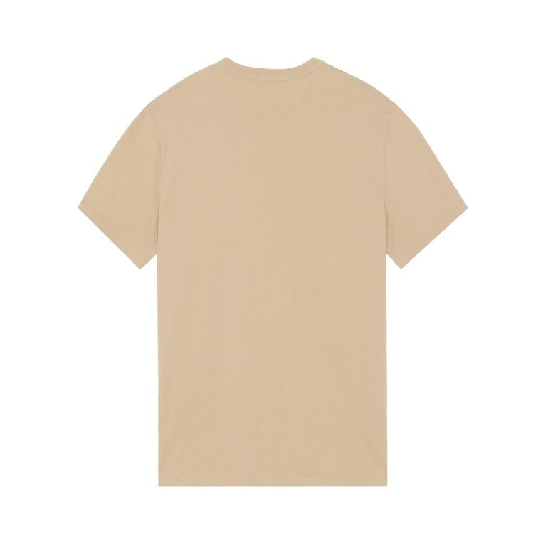 Maison Kitsune Men's Grey Fox Head Patch Classic T-Shirt Beige GM00144KJ0008 BE