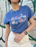 Champion Women's Classic Graphic T-Shirt Seven Seas Blue GT18H 58605Z 2X3