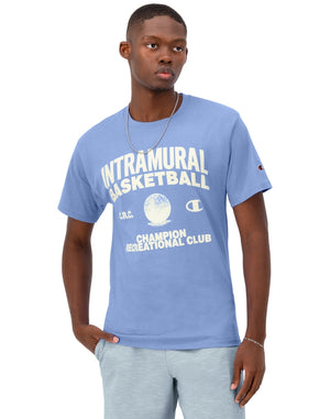 Champion Classic Graphic T-Shirt, Intramural Basketball Plaster Blue GT23H 586Q8B R8Y - APLAZE