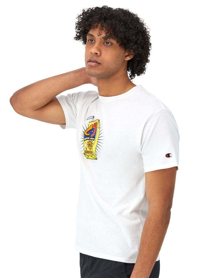 Champion Classic Graphic T-Shirt, Creative Juice White GT23H 586QLB 045 - APLAZE