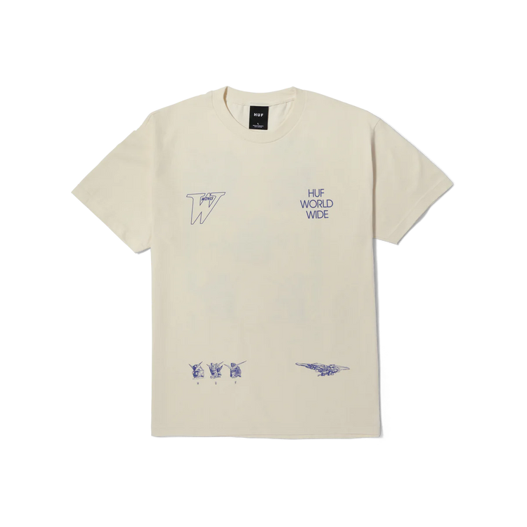 Huf Gundam Wing Heads S/S T-Shirt Bone TS02253 BON