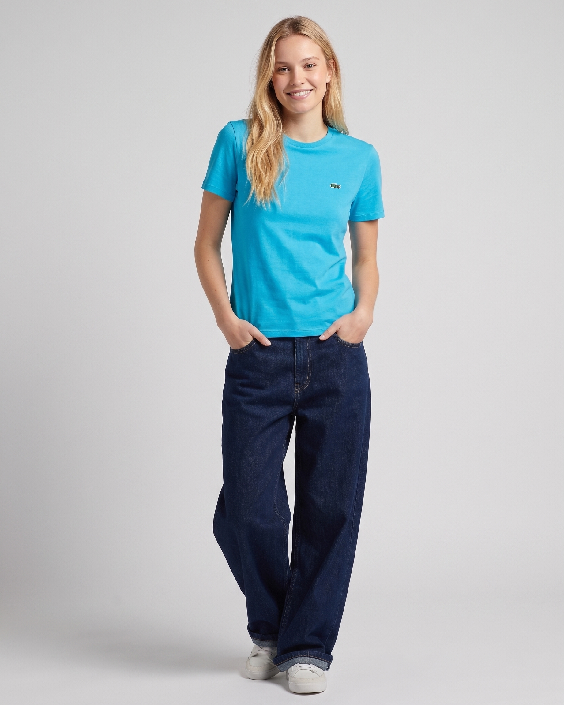 Lacoste Mens Crew Neck Pima Cotton Jersey T-shirt Reef TH6709 HDB