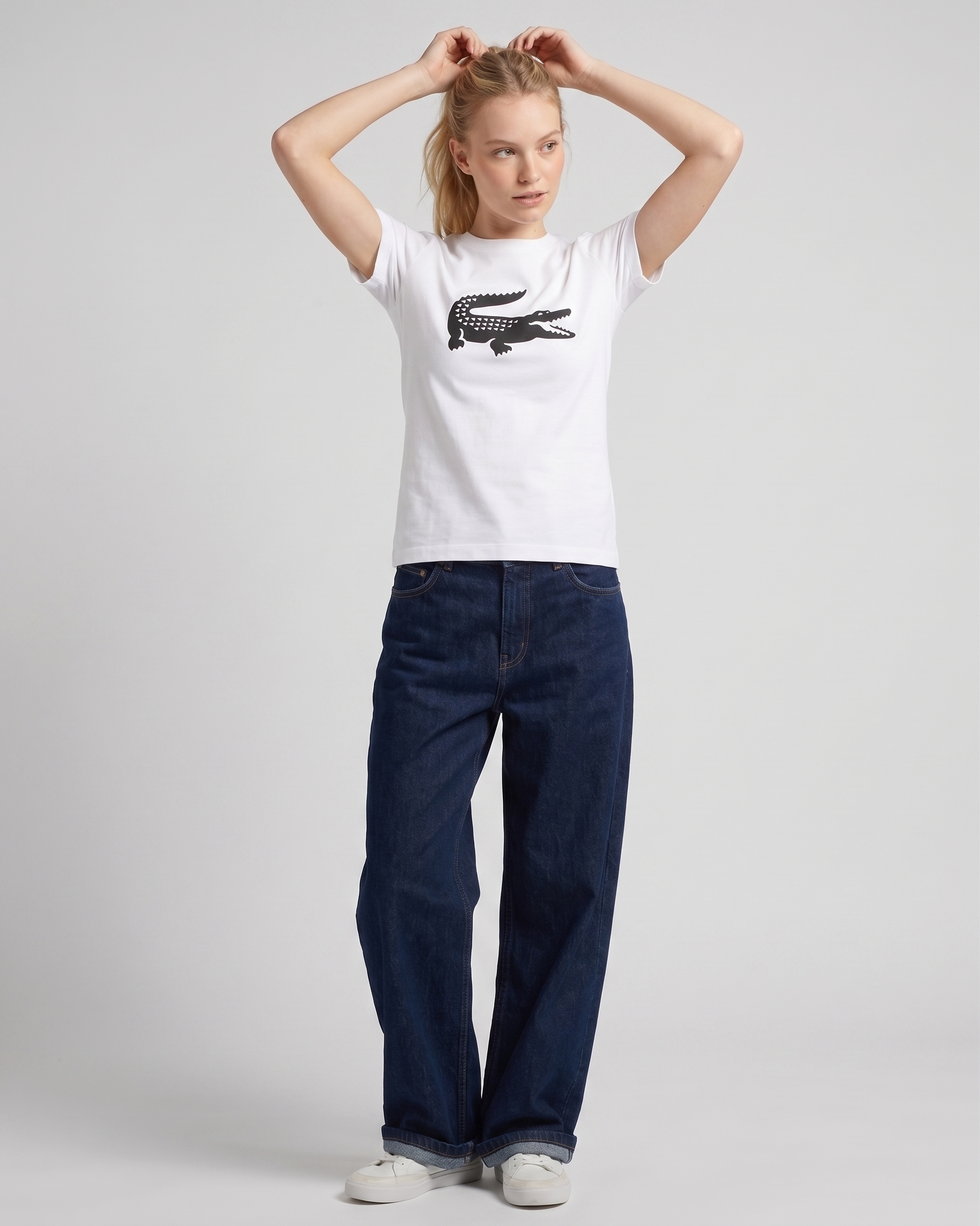 Lacoste Kids Sport Croc T-Shirt White TJ2910 001