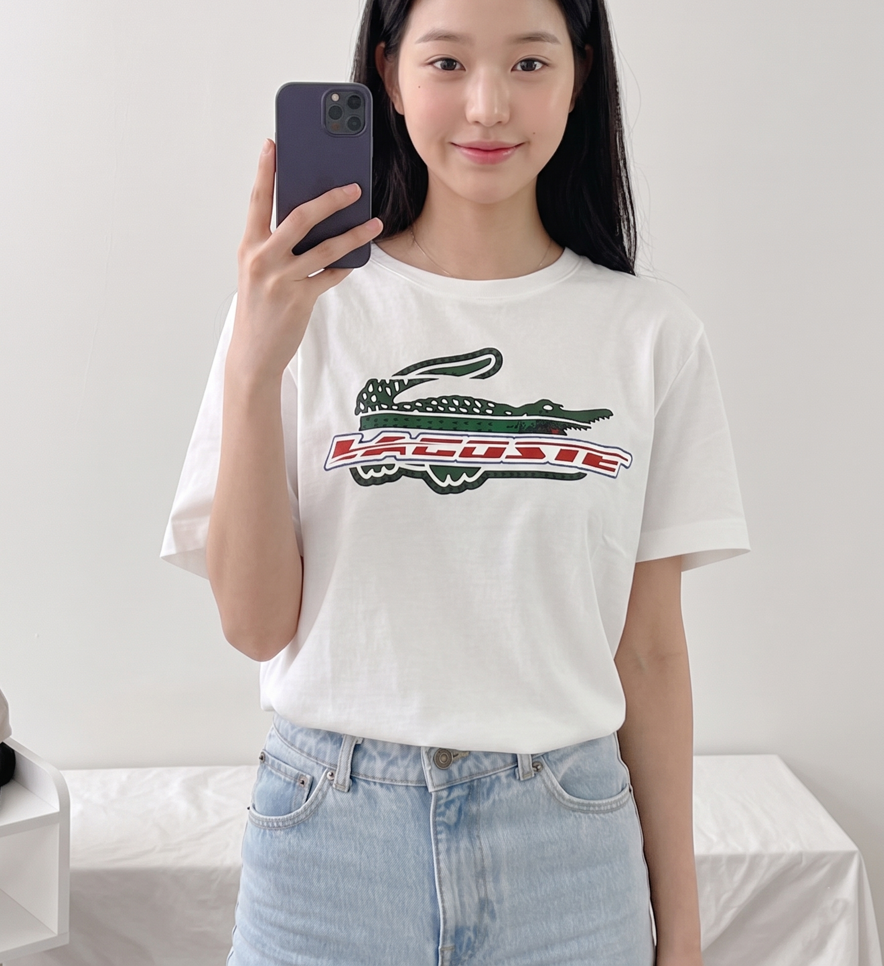 Lacoste Mens Sport Reguer Fit Organic Cotton T-Shirt White TH5156 001