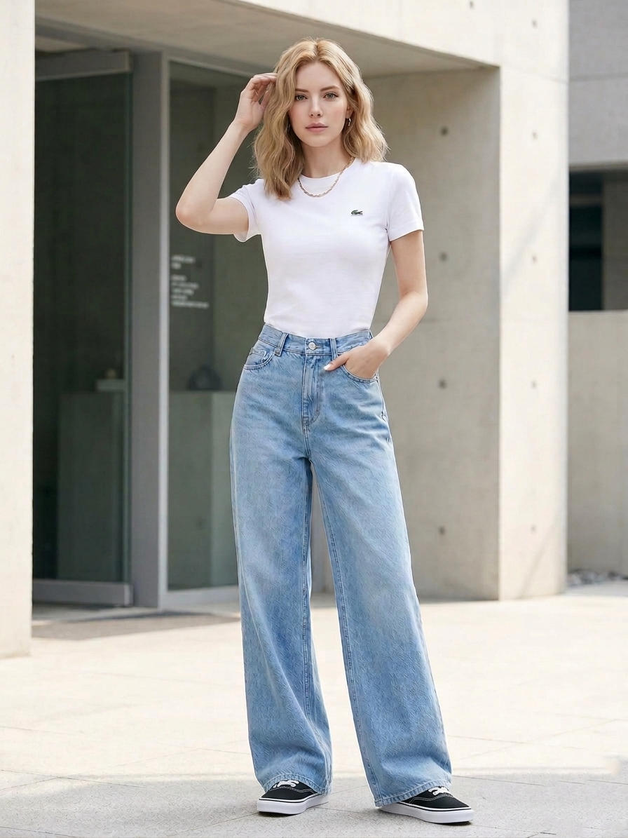 Lacoste Kids Logo Core Cotton T-Shirt White 947025 W8L