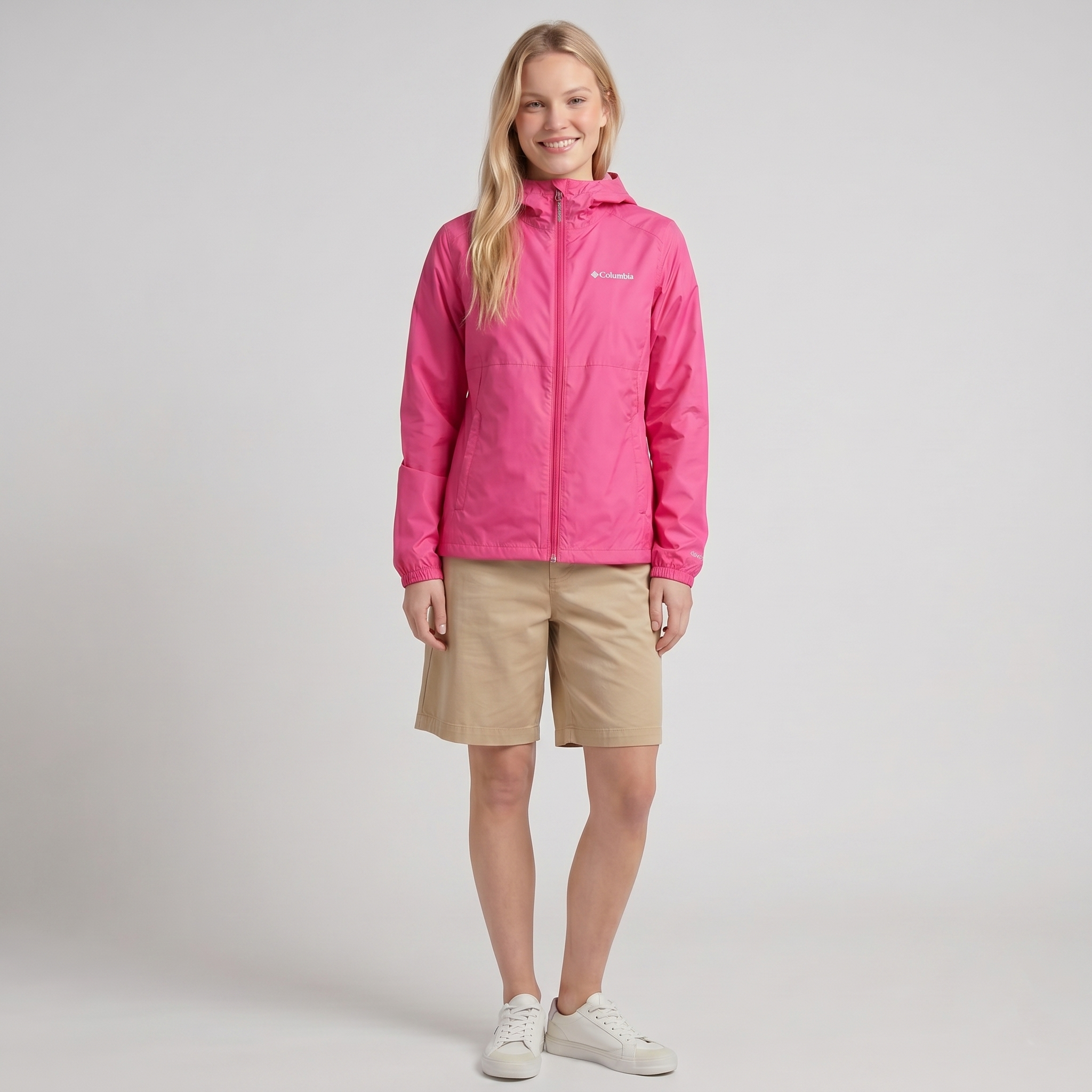 Columbia Girls Switchback II Water Resistant Jacket Pink Ice 1867041 695 MX1