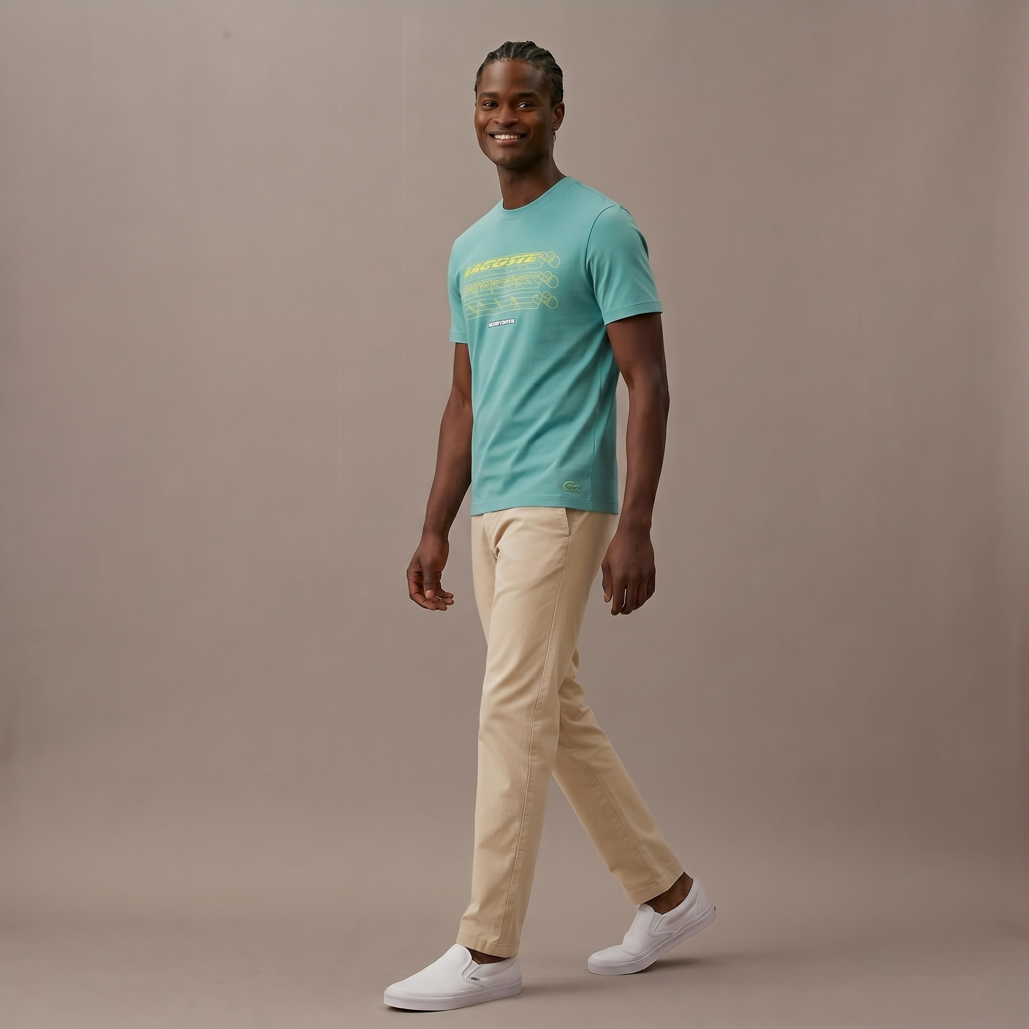 Lacoste Mens Loose Fit Organic Cotton Pique T-Shirt Florida TH5529 3A4