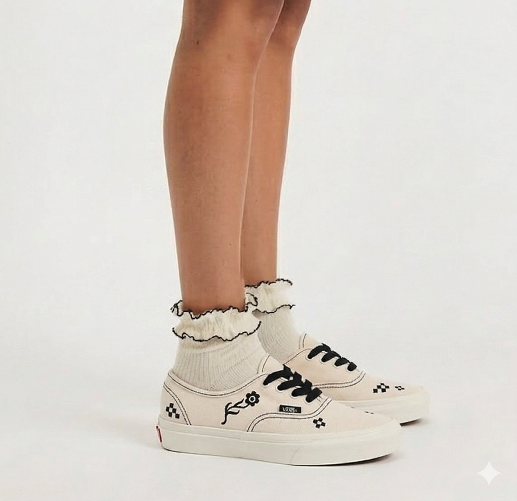 Vans Authentic EMBROIDERY Creme/Black VN000D6GE4O1 CRMBLK