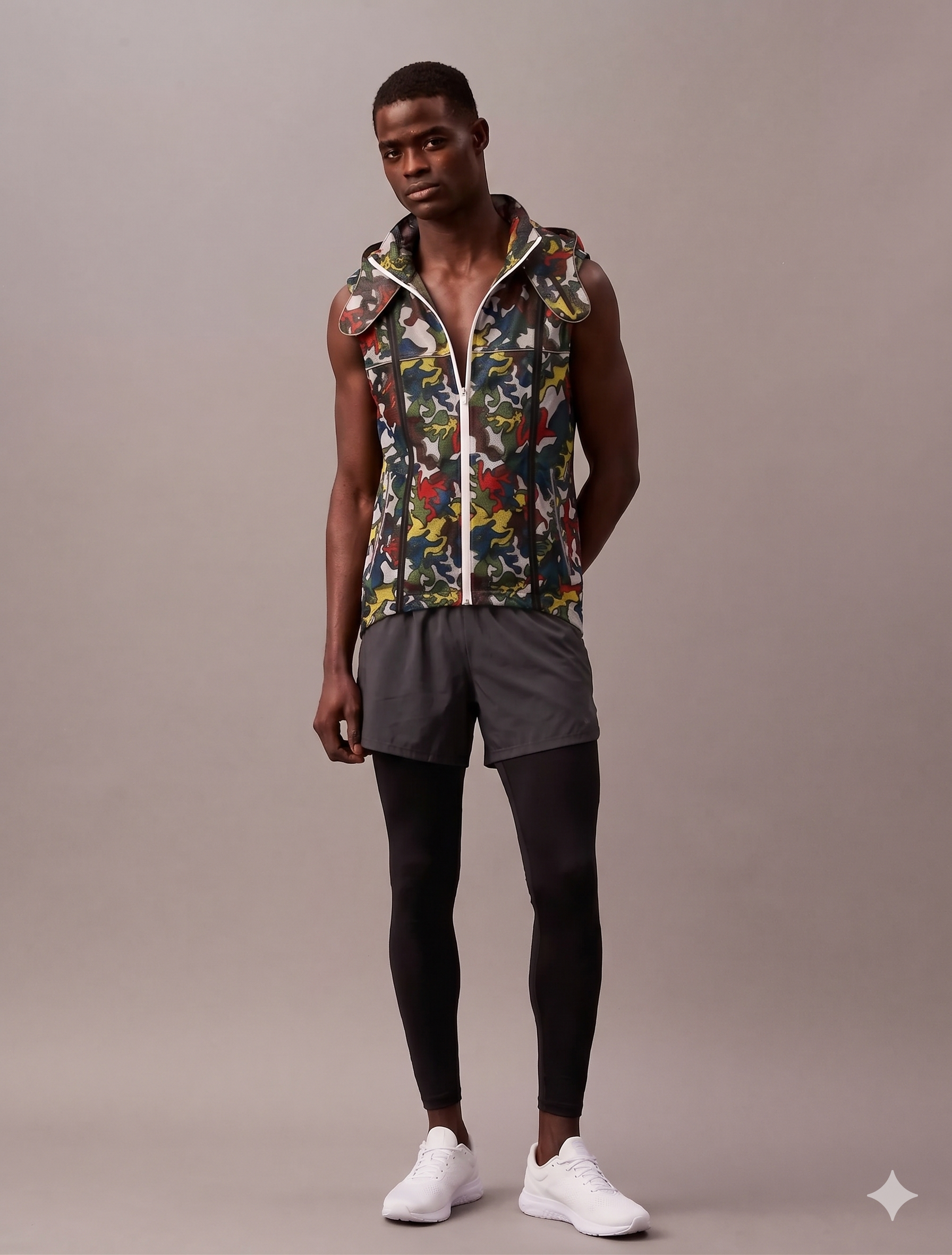 Puma By Mihara Light Weight Vest Multi Color-Camo Print TN13241