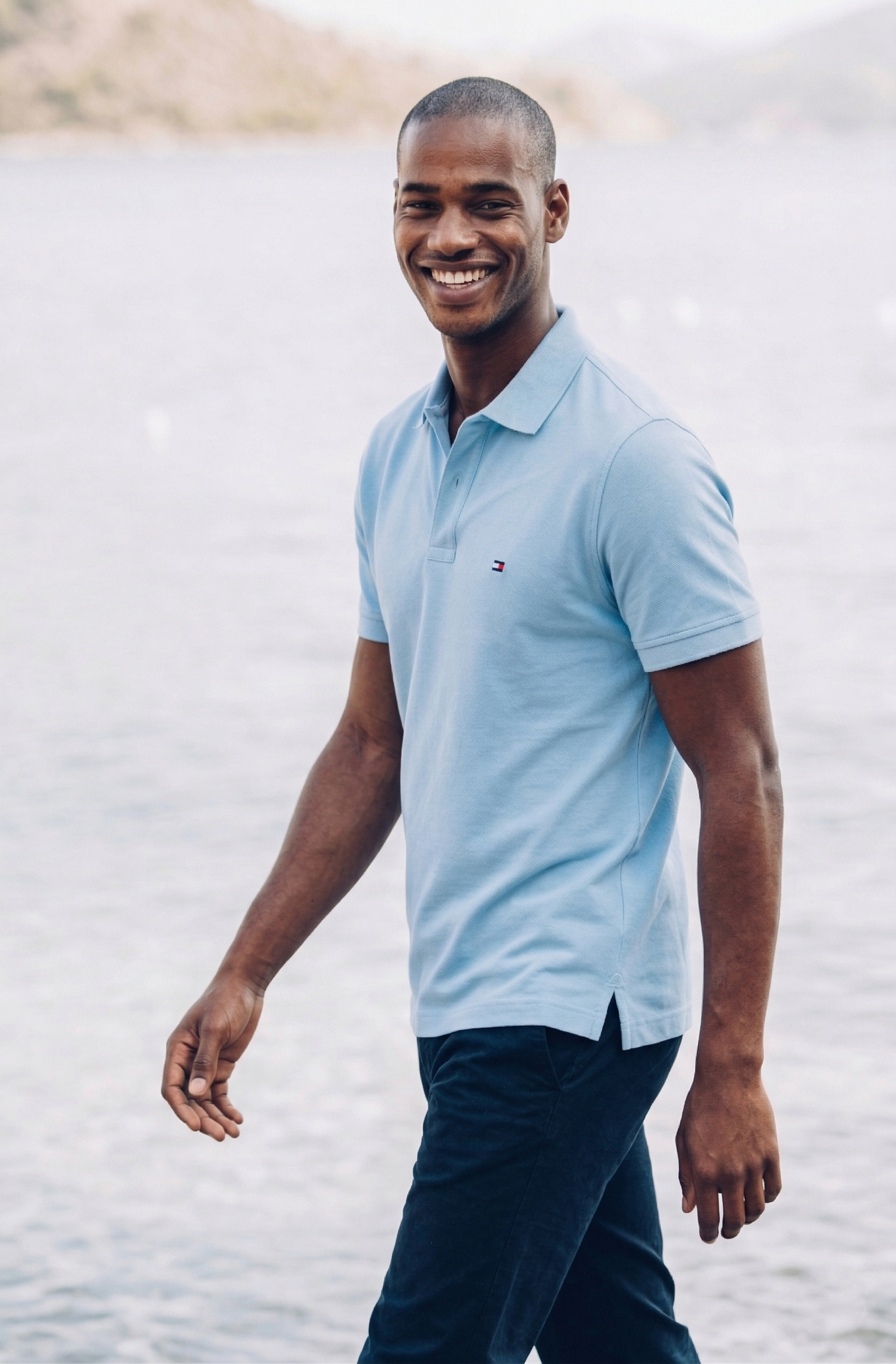 Tommy Hilfiger Men's CF Prespring Ivy Polo Shirt Sleepy Blue 78J4051 430