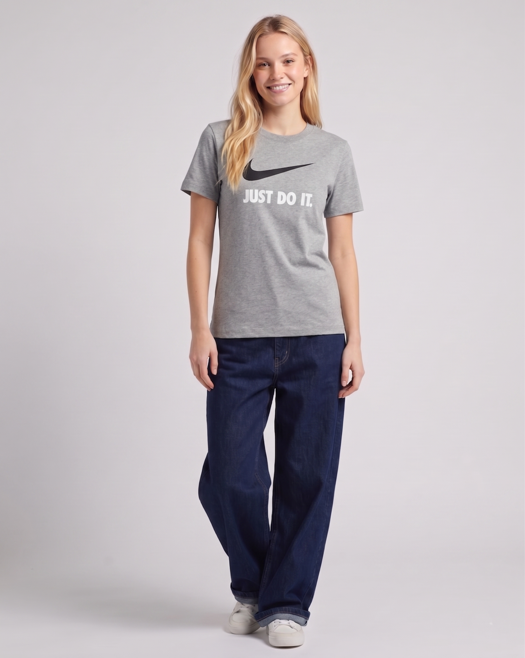 Nike Boy's Sportswear Just Do It T-Shirts Heather Grey CT6868 100 N11