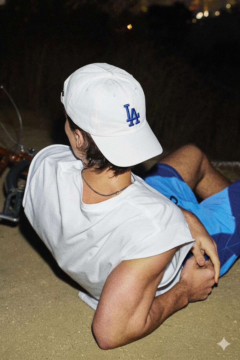 47 Brand Los Angeles Dodgers Clean Up Cap White B-RGW12GWS-WHE