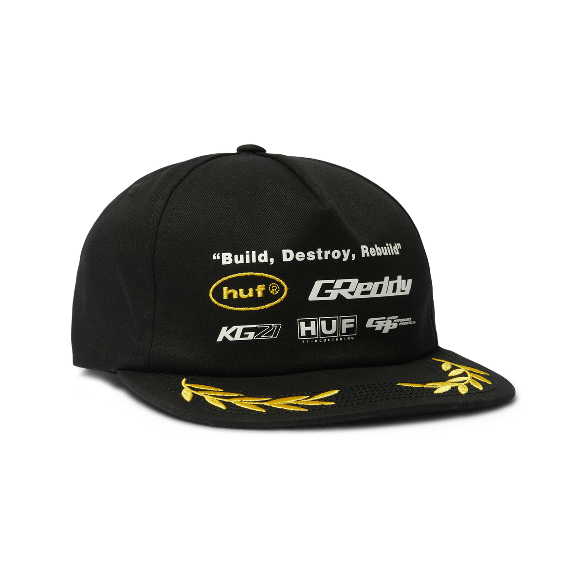 HUF x GReddy Team Snapback Hat Black HT00941