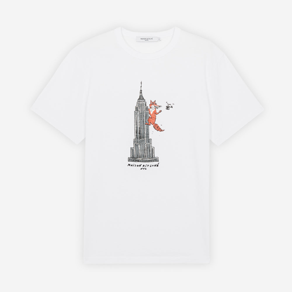 Maison Kitsune Oly Empire Fox Classic T-Shirt White IU00163KJ0008 P100