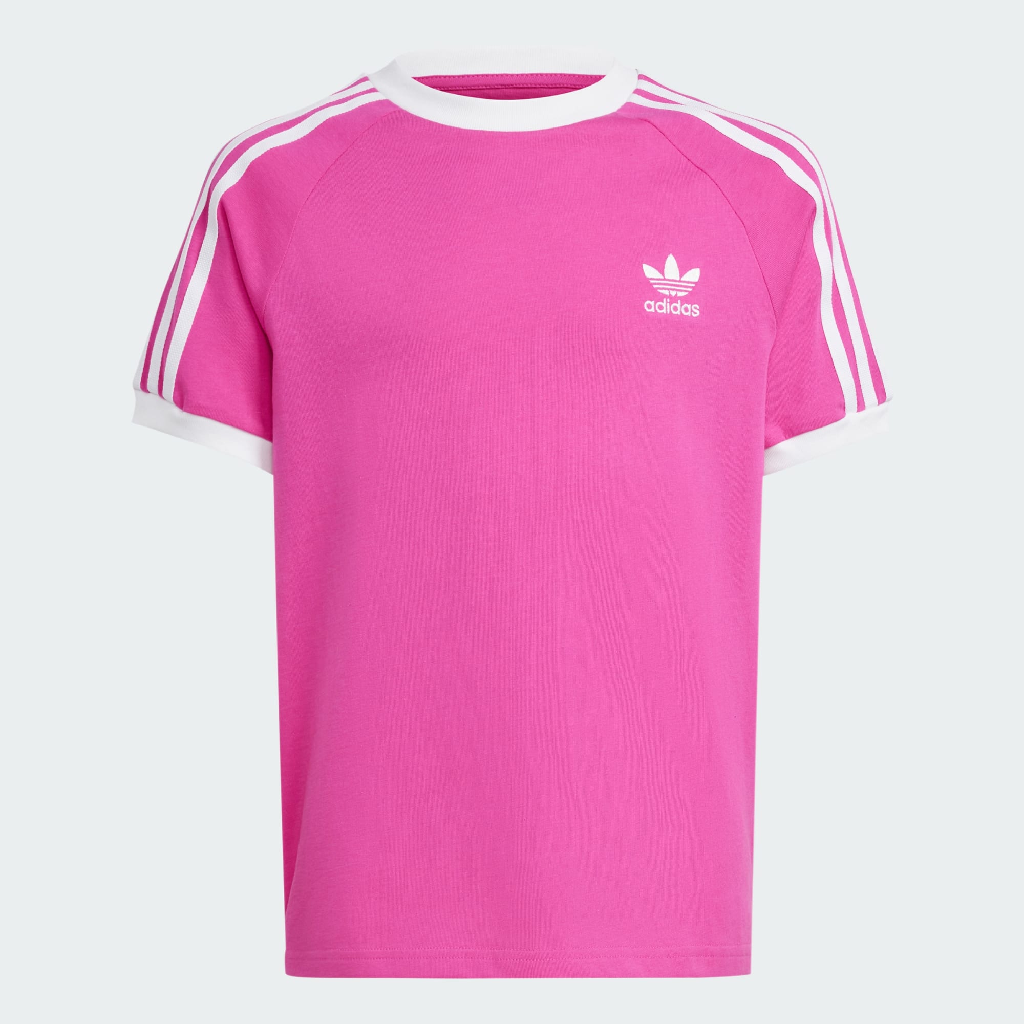 Adidas Kids Adicolor 3-Stripes Short Sleeve T-Shirt Semi Lucid Fuchsia IX7434 D1
