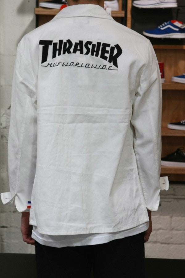 Huf Thrasher TDS Chore Jacket Off White JK65M01 - APLAZE