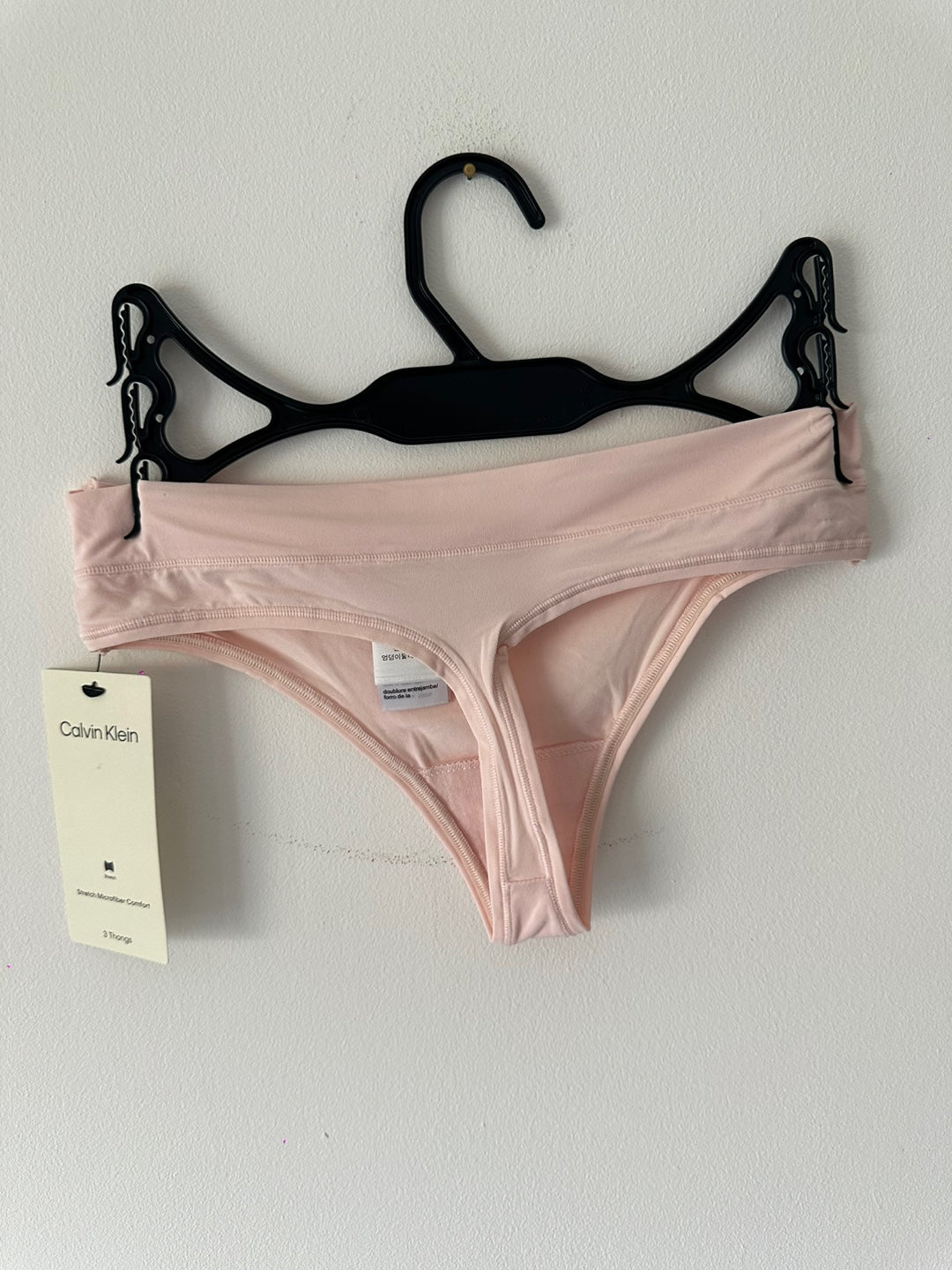 Calvin Klein Women's Thong 3PK Black / Ashford Grey / Nymph's Thigh QP3207O 002