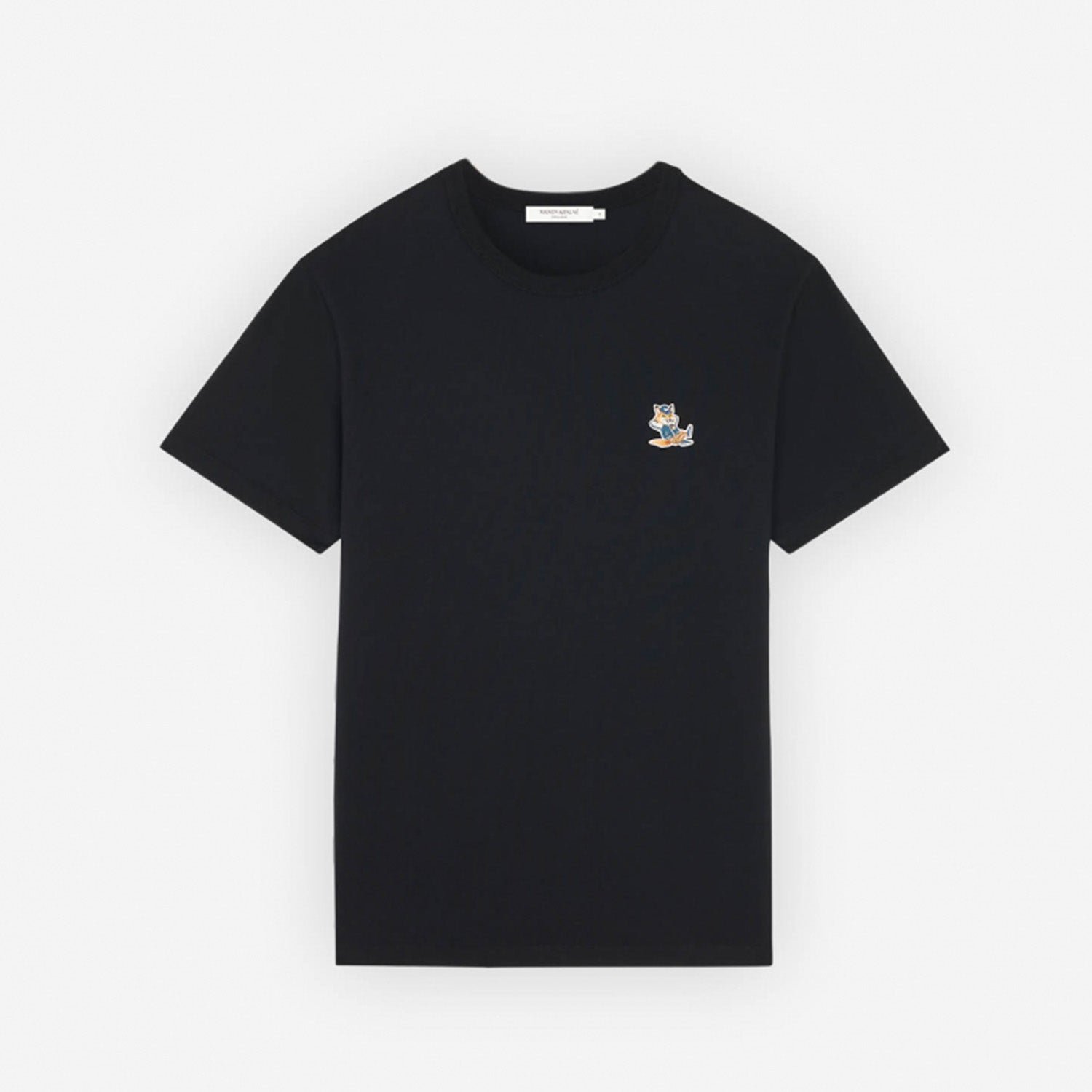 Maison Kitsune Men's Dressed Fox Patch Classic T-Shirt Black KM00102KJ0008 P199