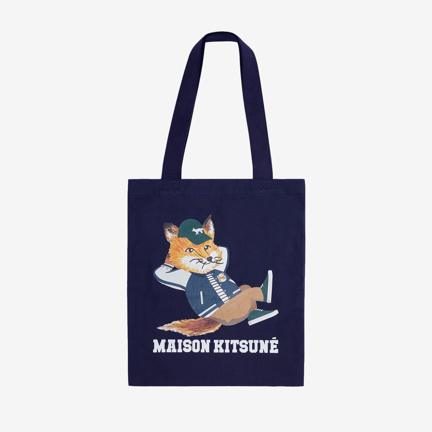 Maison Kitsune Dressed Fox Veritical Tote Navy KU05002WW0008 P480