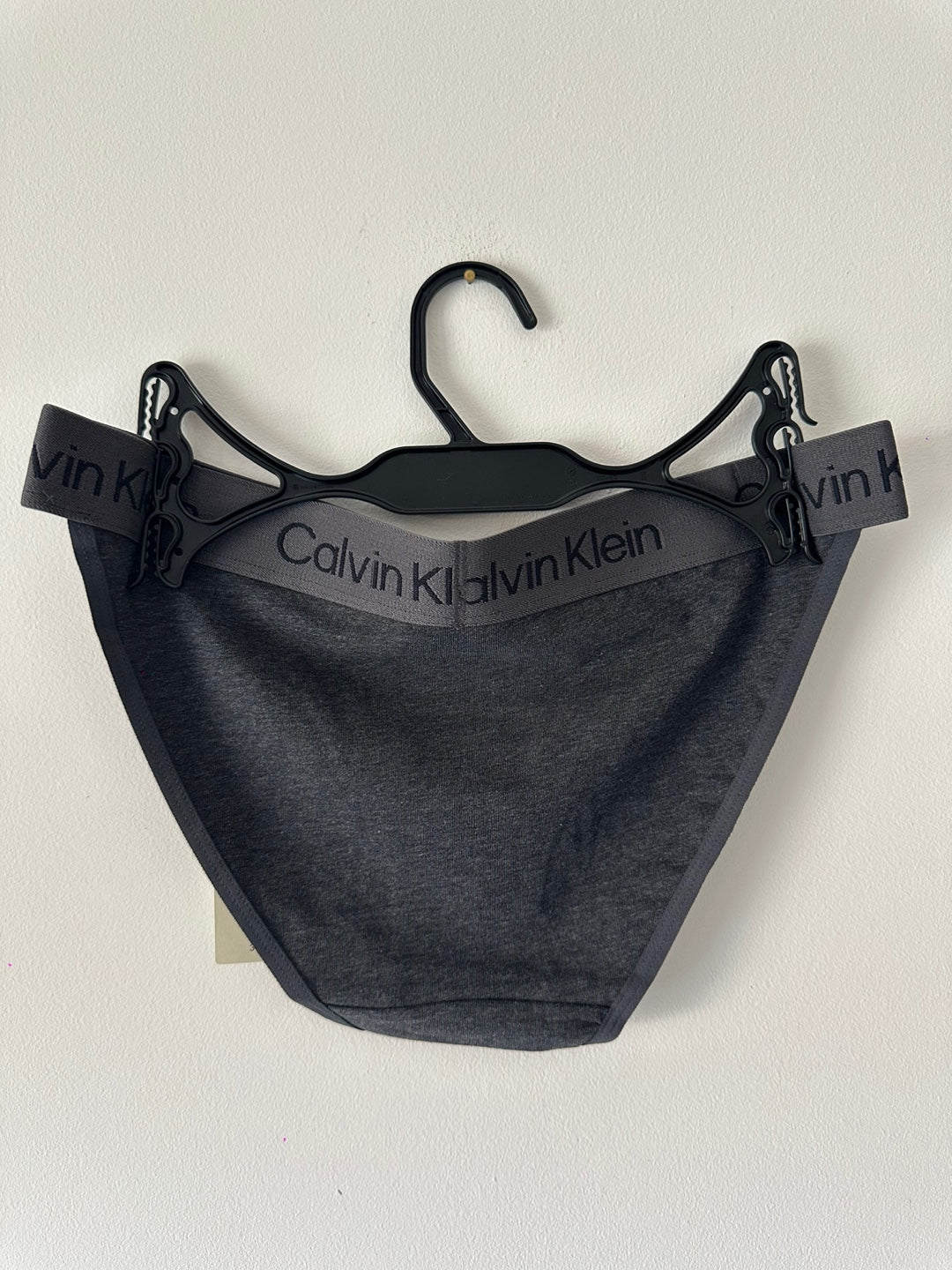 Calvin Klein Women's String Bikini 3PK Black / White / Charcoal Heather QP2960O 021