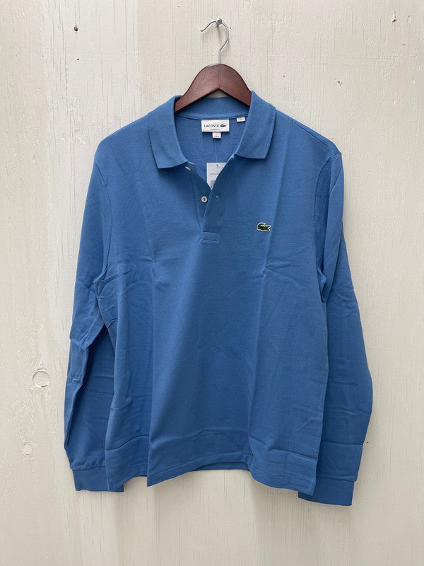Lacoste Men's Long Sleeve Classic Pique Polo Turquin Blue L1312 776 - APLAZE