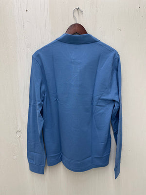 Lacoste Men's Long Sleeve Classic Pique Polo Turquin Blue L1312 776 - APLAZE