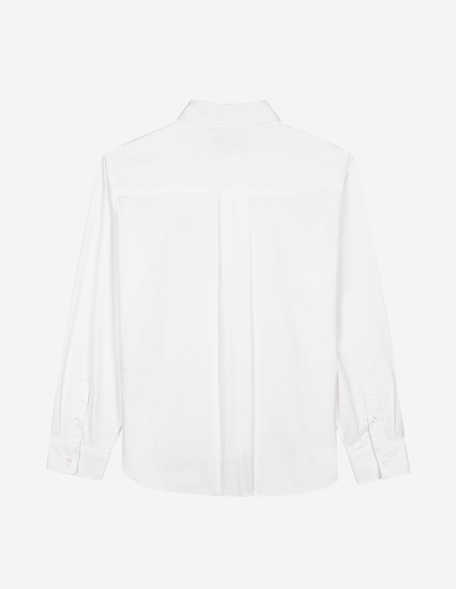 Maison Kitsune Women's Button-Down Classic Shirt With Institutional Fox Head Patch In Oxford White LW00403WC2010 P100 - APLAZE