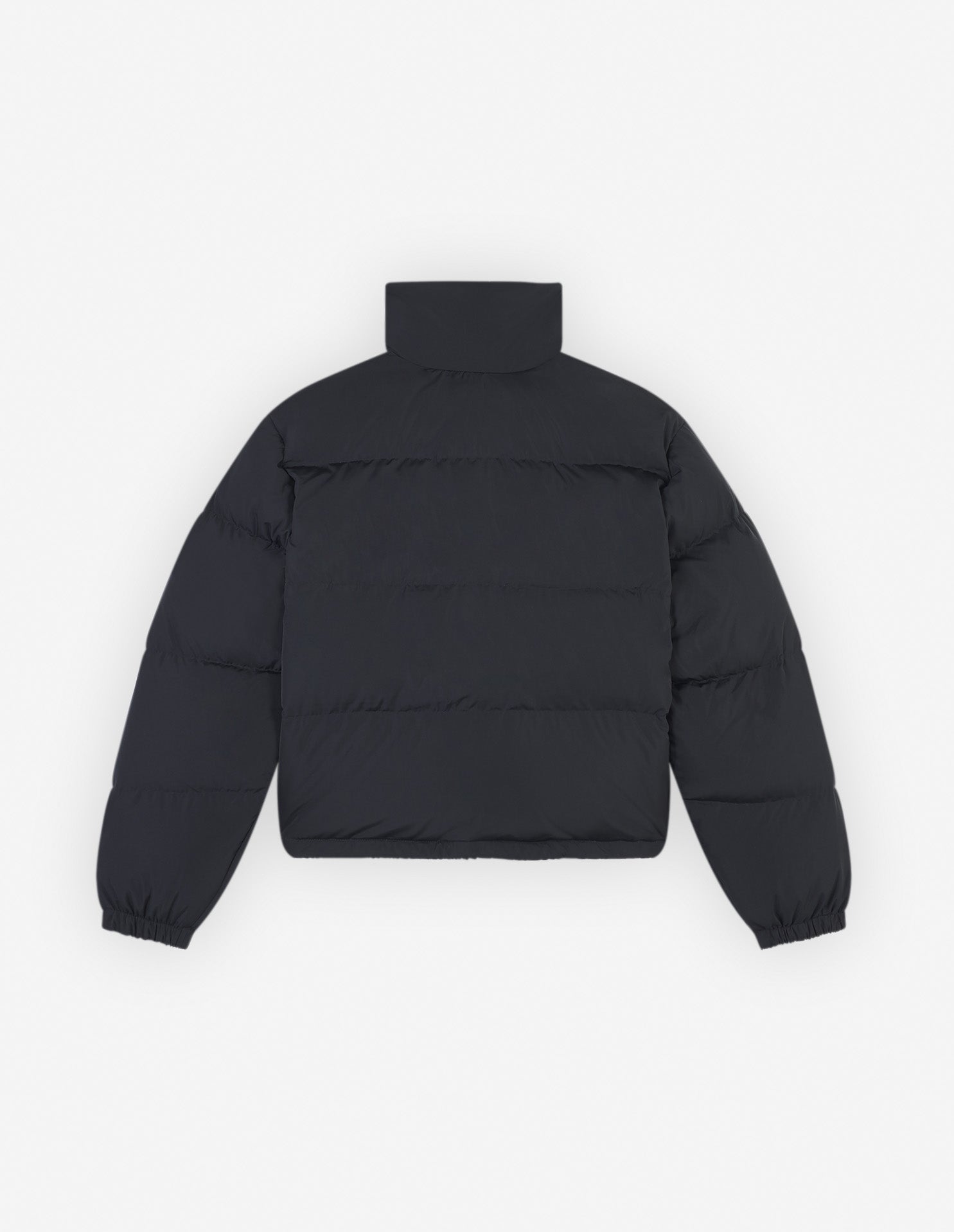 Maison Kitsune Women's Cropped Puffer In Nylon With Bold Fox Head Patch Black LW02207WQ4016 P199