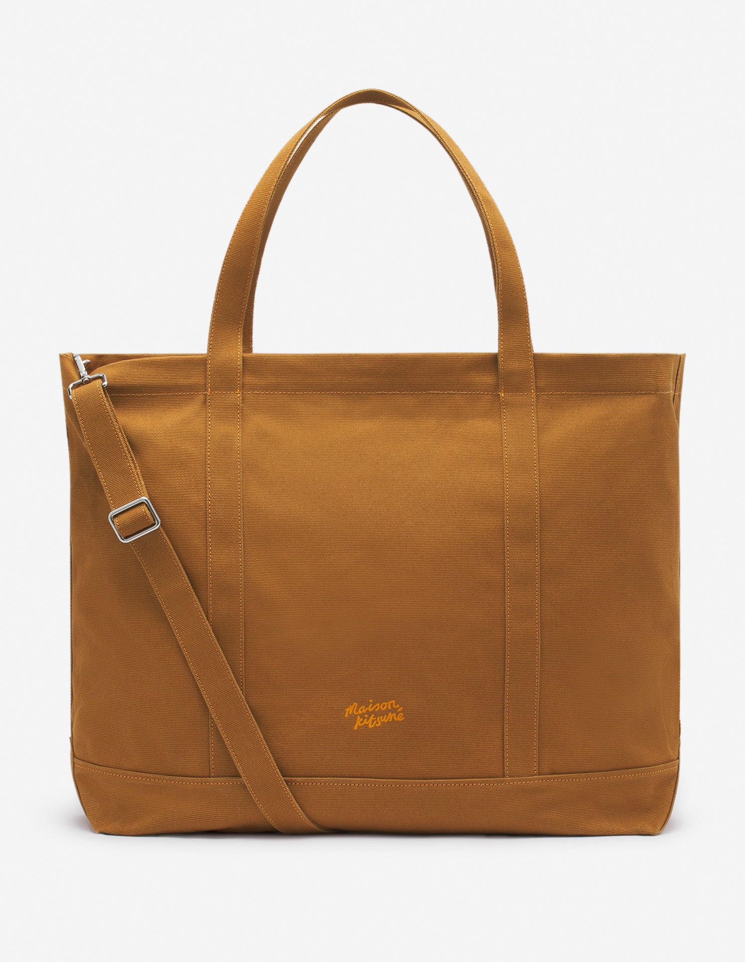 Maison Kitsune Bold Fox Head XL Tote Bag Golden Brown LW05105WW0083 P236