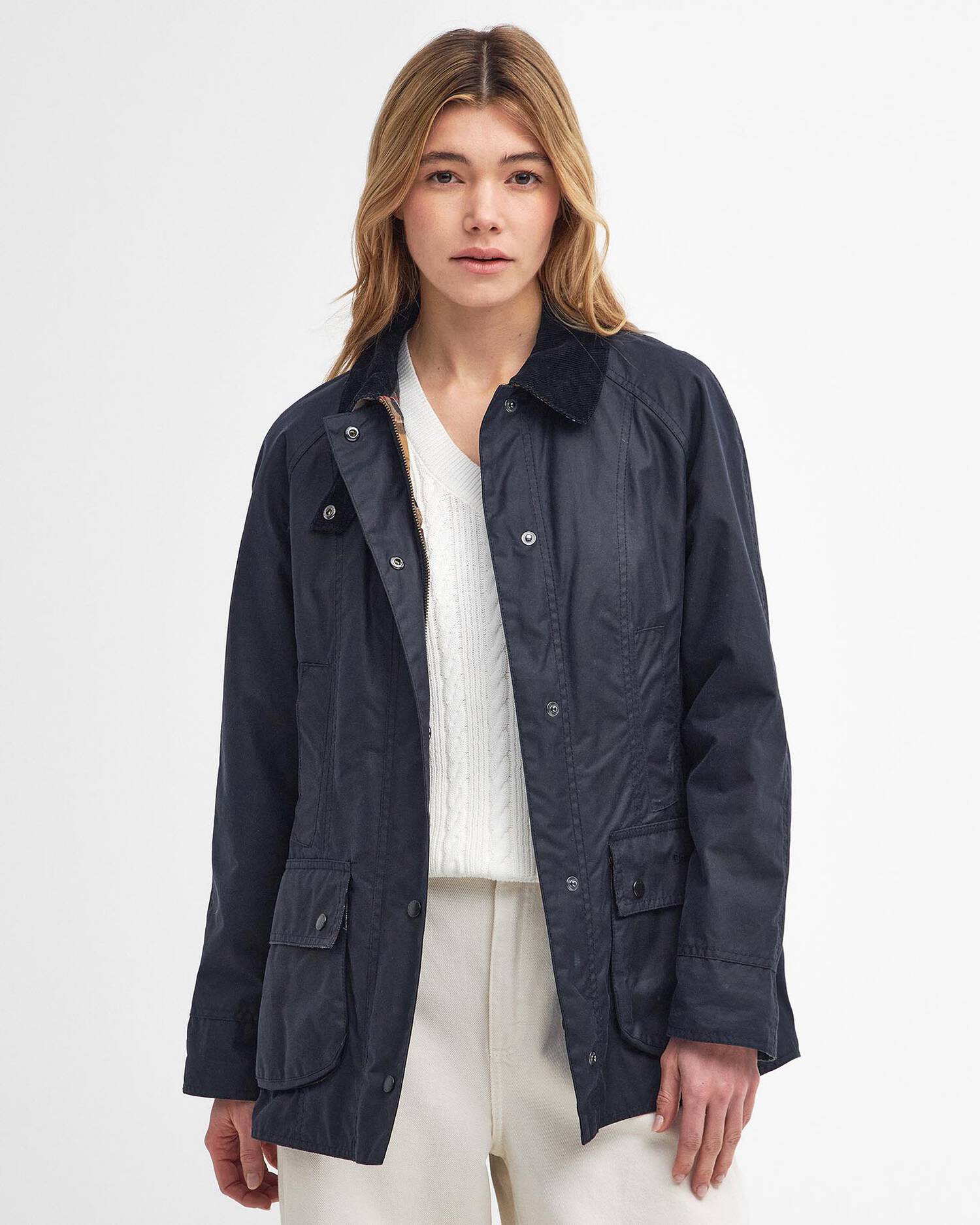 Barbour Women’s Beadnell® Waxed Jacket Navy LWX0667 NY91