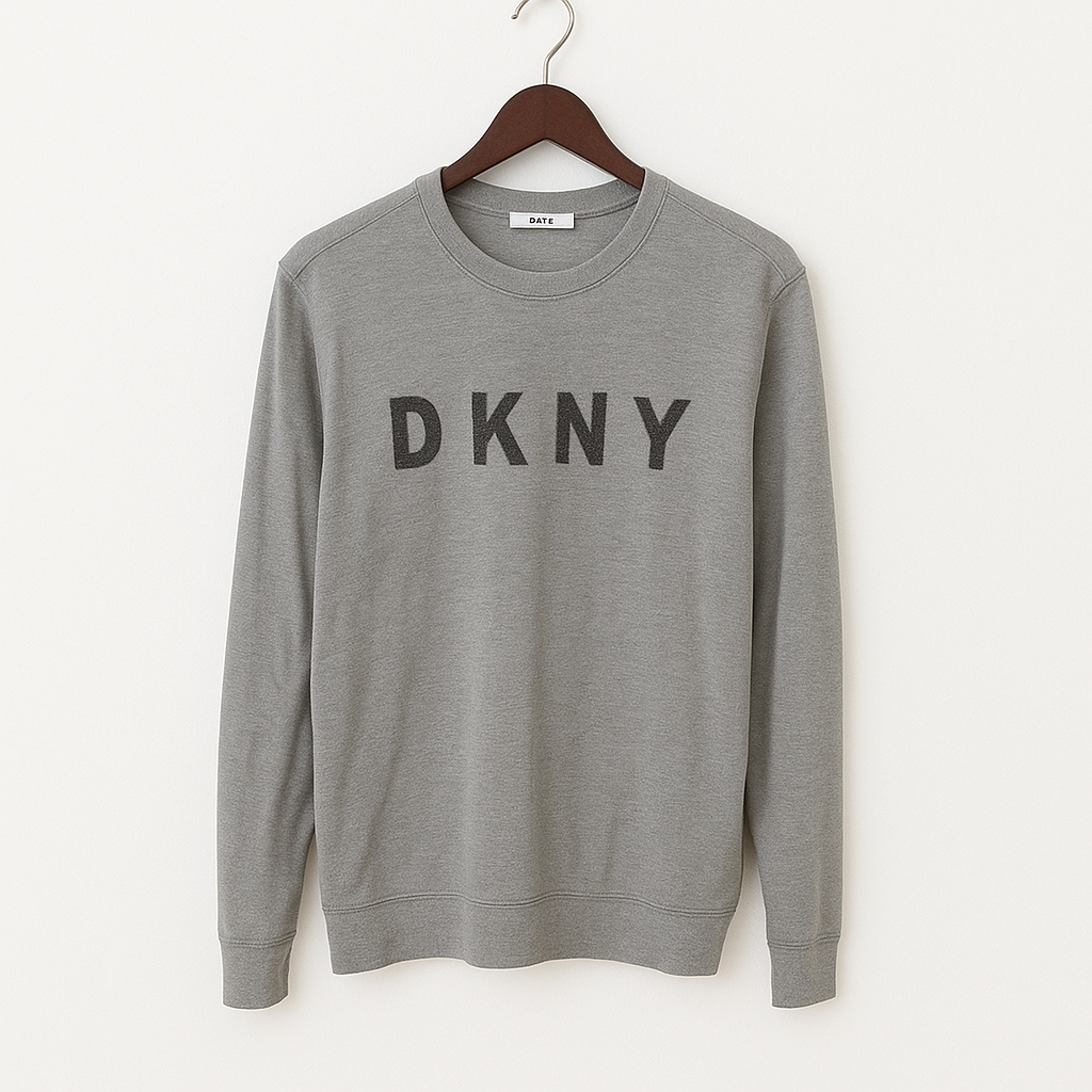 DKNY Men's Logo Pullover Sweatshirt Heather Grey M3700040 K1
