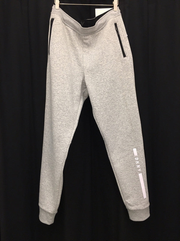 DKNY Men's Fleece Logo Jogger Heather Grey M4840099 K2