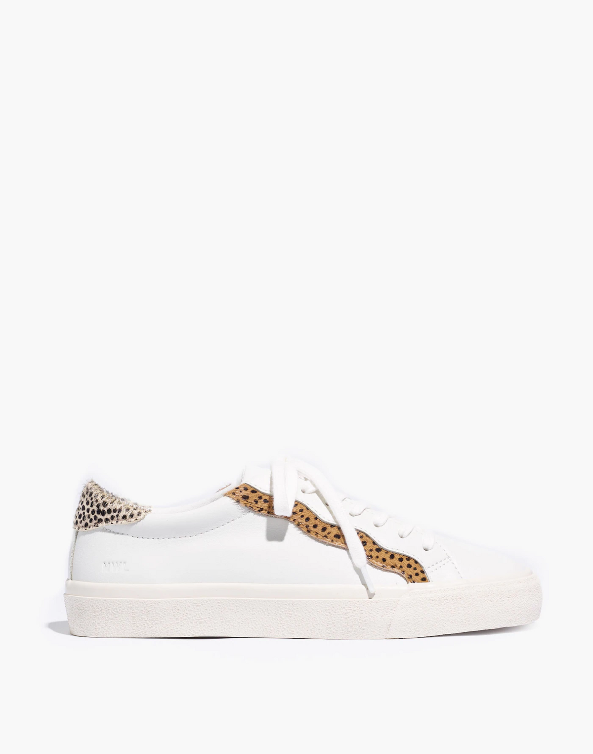 Madewell Women's Sidewalk Low-Top Sneakers in Leather and Calf Hair: Wave Edition Dried Amber Multi MD775