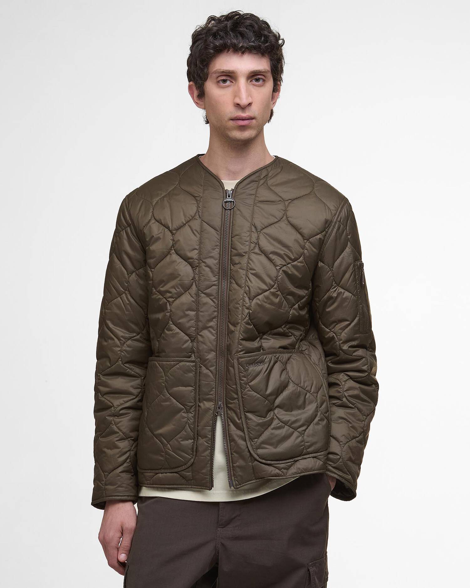 Barbour Men's Lutz Quilted Jacket Dark Olive MQU1856 OL71