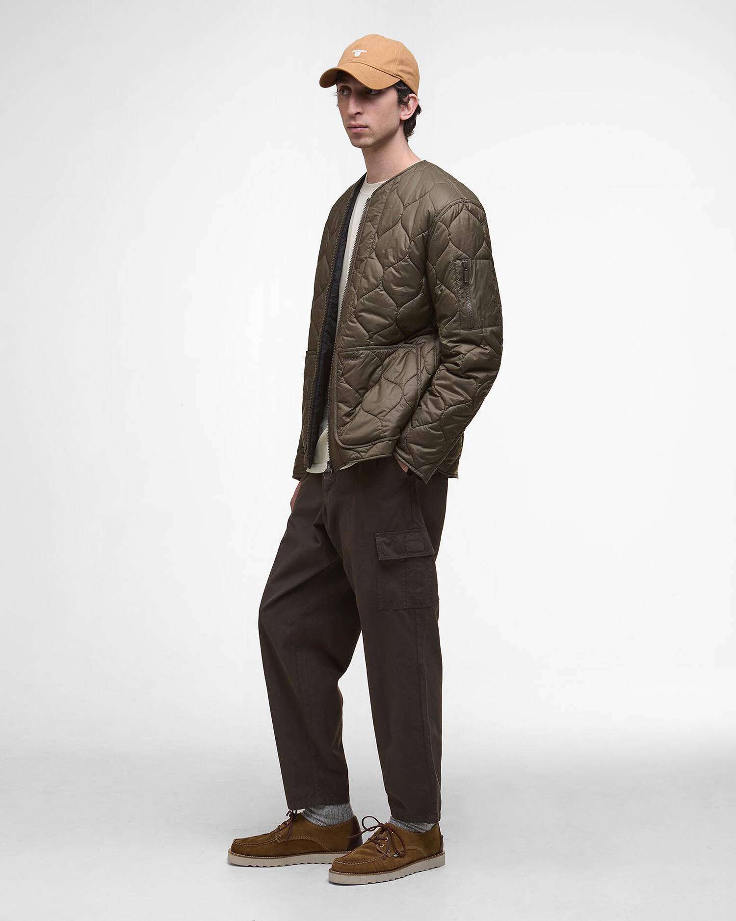 Barbour Men's Lutz Quilted Jacket Dark Olive MQU1856 OL71