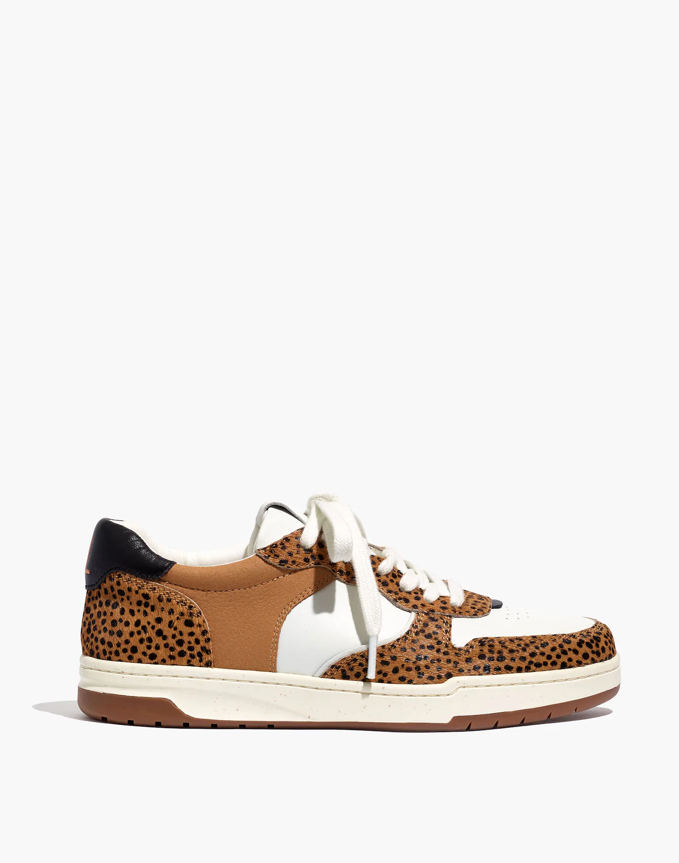 Madewell Women's Court Sneakers In Spotted Calf Hair Amber Brown Multi NA836