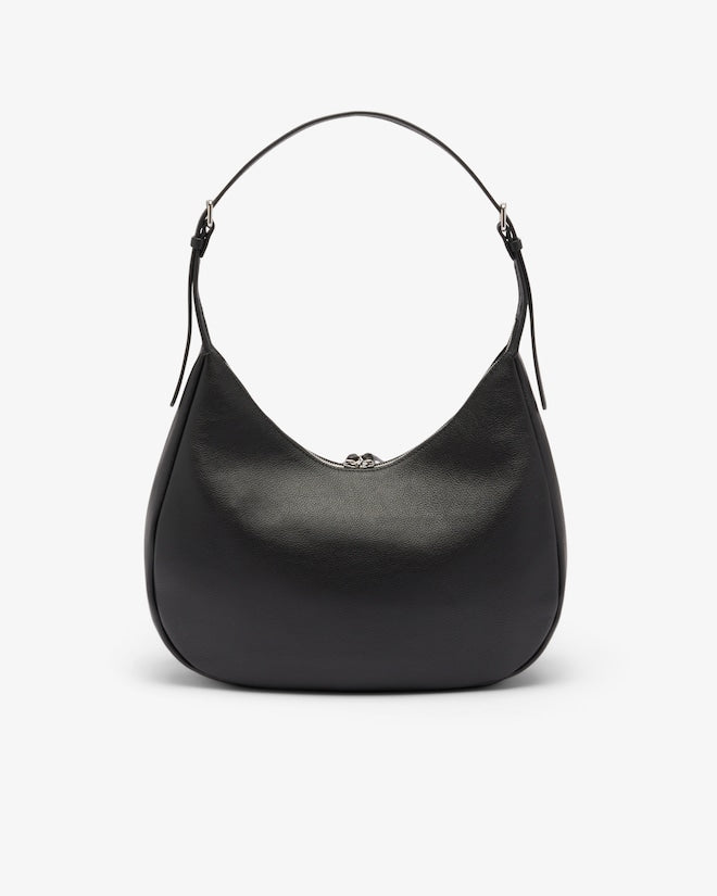 Lacoste Womens City Court Grain Leather Hobo Bag Black NF5108IE 000