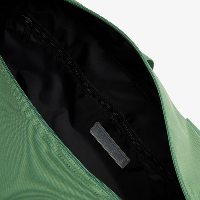 APLAZE  Lacoste Unisex Recycled Fiber Zipped Bag Noir Patch