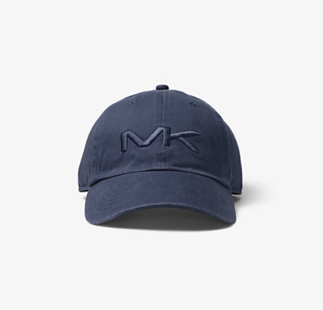 Michael Kors Logo Cotton Baseball Hat Midnight OU70A6J3CP MDN