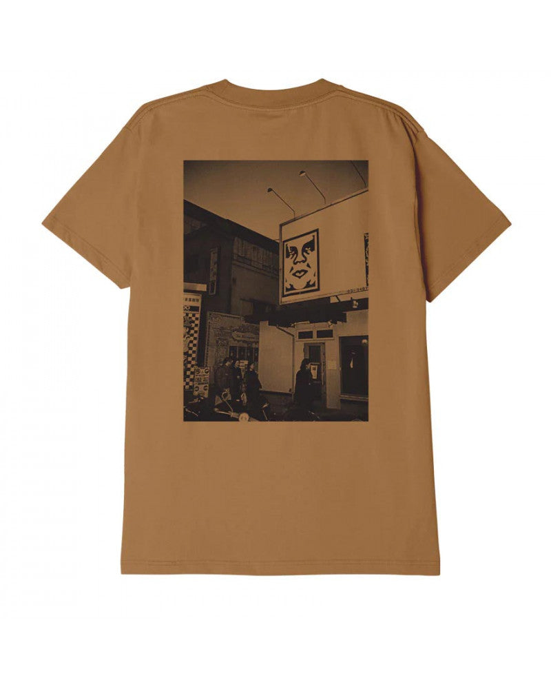 Obey Hong Kong Photo Classic T-Shirt Brown Sugar 165263410 BRS - APLAZE